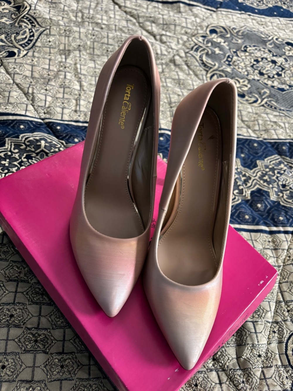 Festa Caliente Pink Ombre Pointed Toe Heels
